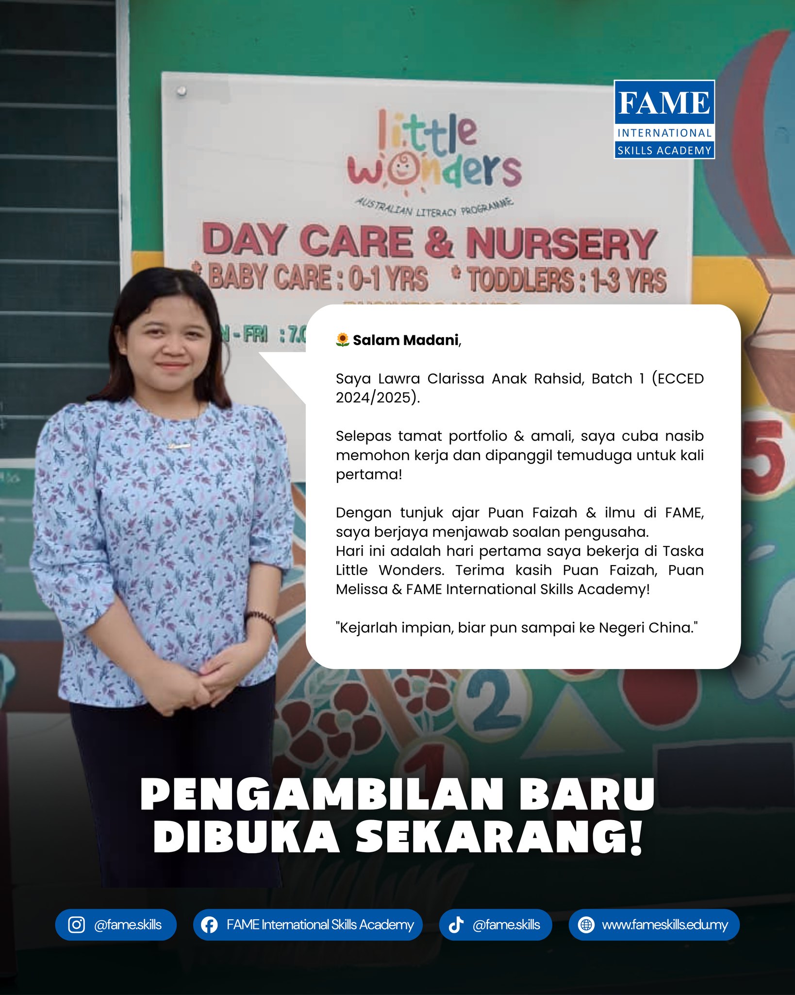 fame, tvet, ece, kuching, skill